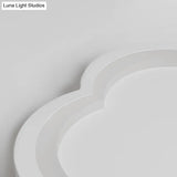 White Acrylic Flower Led Flush Mount Ceiling Lamp - Perfect For Kid’s Bedroom