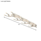 White Acrylic Led Coral Flush Mount Lamp - Minimalist 4/5 - Head Ceiling Lighting For Living Room