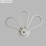 White Acrylic Led Modernist Wall Sconce Lamp With Clover Shape For Bedroom Mount Lighting
