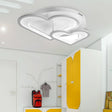 White Acrylic Loving Heart Led Ceiling Mount Light - Modern Dining Room & Hallway Lamp / 19.5’