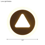 White Acrylic Sconce Light: Slim Panel Wall Light For Kindergarten Baby Bedroom