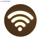 White Acrylic Sconce Light: Slim Panel Wall Light For Kindergarten Baby Bedroom