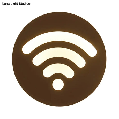 White Acrylic Sconce Light: Slim Panel Wall Light For Kindergarten Baby Bedroom