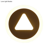 White Acrylic Sconce Light: Slim Panel Wall Light For Kindergarten Baby Bedroom