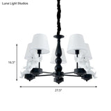 White Angel Ceiling Lamp: Simple Fabric Pendant Light For Living Room