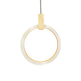 Modern Bedroom Pendant Light With Acrylic Shade And Hanging Ring - White Ceiling 8/12/16 Dia
