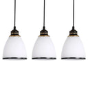 White Cone Pendant Light With Glass Shade - Minimalist Design