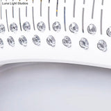White Crystal Led Flush Mount Lamp - 23/31/36’ Round Bedroom Lighting Fixture 3 Color Light Options