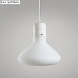 White Dining Room Pendant Light With Stylish Glass Design