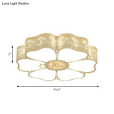 White Etched Petal Metal Ceiling Light For Kids’ Bedroom Or Bathroom