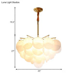 White Flaky Chandelier - Wide 25/25.5/34 Simple 4 Lights Acrylic Pendant For Bedroom