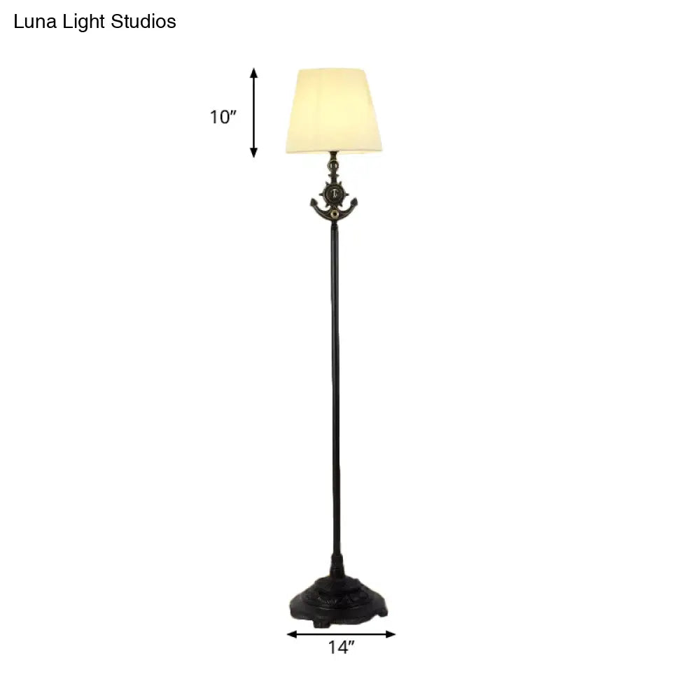 White Floor Lamp With Simple Style And Plug-In Cord For Living Room