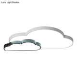 White Flush Mount Sky View Ceiling Lamp For Child Bedroom