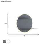 White/Grey Wall Mounted Led Sconce For Contemporary Bedroom Décor