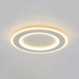 White Halo Flush Mount Led Ceiling Light With Frosted Acrylic Warm/White / Warm