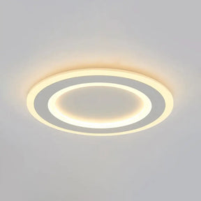 White Halo Flush Mount Led Ceiling Light With Frosted Acrylic Warm/White / Warm