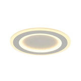 White Halo Flush Mount Led Ceiling Light With Frosted Acrylic Warm/White