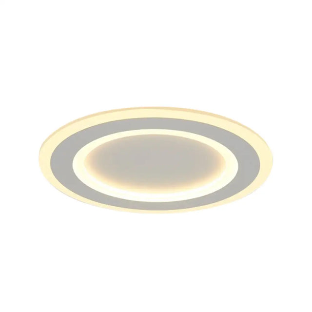 White Halo Flush Mount Led Ceiling Light With Frosted Acrylic Warm/White