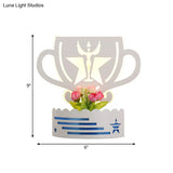 White Led Sconce With Shelf - Stylish Wall Light For Adult Bedroom