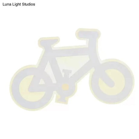 White Led Wall Sconce For Childs Bedroom: Contemporary Creative Acrylic Design