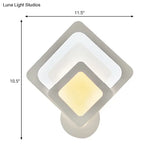 White Led Wall Sconce For Modern Bedroom And Living Room Design