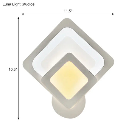 White Led Wall Sconce For Modern Bedroom And Living Room Design