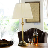 White Modern Table Lamp With Height Adjustable Design - Pleated Fabric Shade 1-Light Nightstand / B