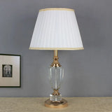 White Modernist Tapered Drum Task Light: Sleek 1-Head Nightstand Lamp For Bedside Use