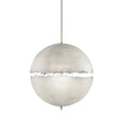 White Moon Sphere Chandelier: 1-Head Resin Pendant Light For Hallway Decor / 12