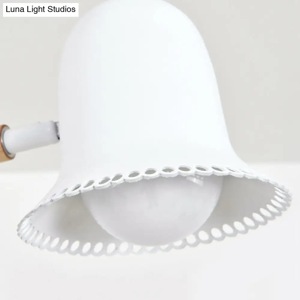 White Nordic Ceiling Pendant Wood Chandelier For Stylish Living Room Décor