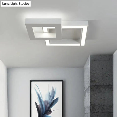 White Nordic Led Ceiling Light Fixture For Modern Living Rooms