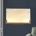 White Rectangle Acrylic Sconce Light - Classic Bedside Wall Mounted Lighting