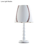 White Tapered Shade Plug-In Desk Light - Modern Fabric Reading Lamp For Study Room