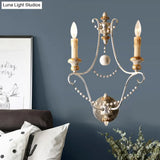 White Traditional-Style Wood Candelabra Wall Sconce - 2-Light Lighting Idea 7/13/14 Wide