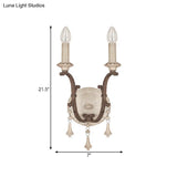 White Traditional-Style Wood Candelabra Wall Sconce - 2-Light Lighting Idea 7/13/14 Wide