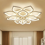 Wide Leaf Flush Ceiling Light - Simple Acrylic Led Mount Fixture In Warm/White/Natural 31.5/39