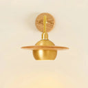 Wood Dome Wall Sconce - Asian-Inspired Bedroom Lighting Fixture