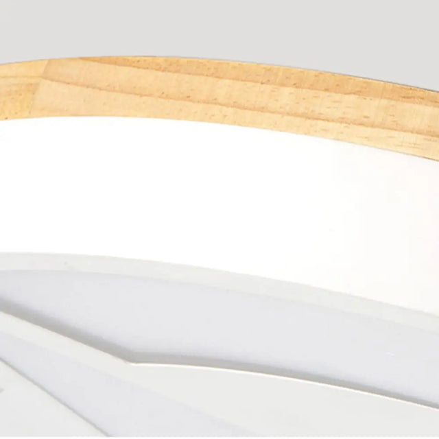 Wood Led Star Flush Mount Ceiling Light With Acrylic Shade For Boys Bedroom Modern Style
