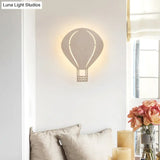 Wooden Led Wall Lamp With Cartoon Pattern - Perfect For Living Room And Kids Decor