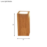 Wooden Mini Corridor Ceiling Lamp Nordic Flush Mount Lighting - Round/Square Led Beige 4’/6’/8’H