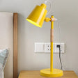 Yellow/Black/White Metal Tapered Task Lighting Macaron: 1-Head Reading Book Light Yellow