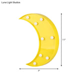 Yellow Crescent Nightstand Lamp With Minimalist Led Lighting And Plastic Shade