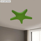 Yellow/Orange/Blue Led Cartoon Star Ceiling Light For Kids Room