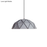 Yellow/White Macaron Domed Pendant Lamp: Modern Metallic Hanging Ceiling Light For Living Room