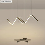 Z-Shaped Metal Led Suspension Light Fixture For Restaurants - Simplicity At Its Best!