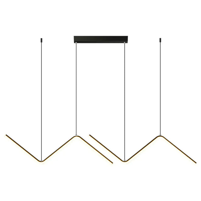 Z-Shaped Metal Led Suspension Light Fixture For Restaurants - Simplicity At Its Best!