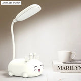 Zoey - Sika Cartoon Deer Desk Lamp Plastic Kid Room Led Night Light With Flexible Arm In